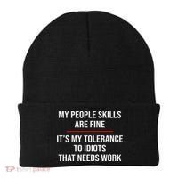 My People Skills Are Fine Funny Sarcastic  Beanie thumb 0
