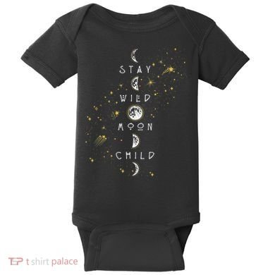 Moon Phase Stay Wild Moon Child Gift Idea Baby Bodysuit