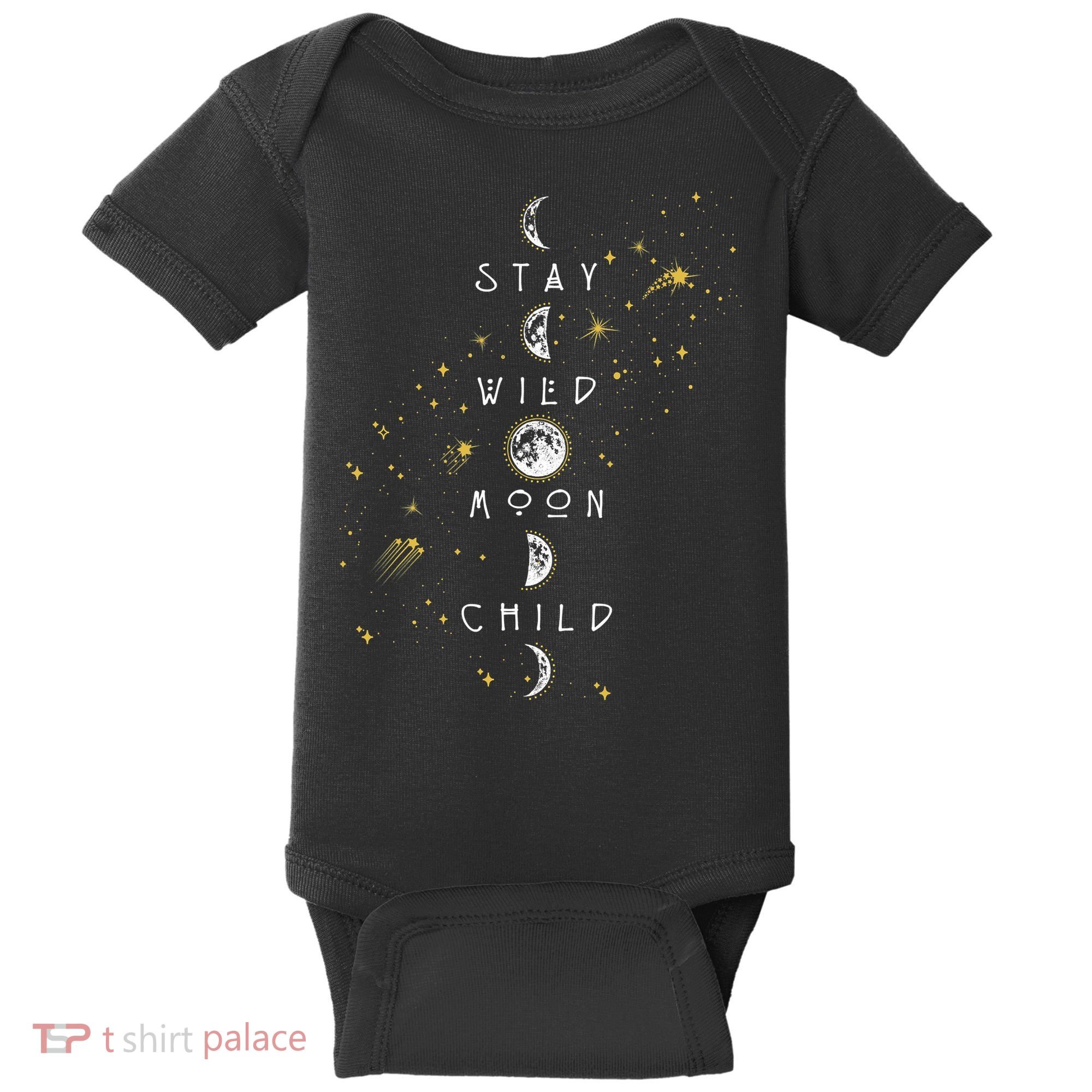 Moon Phase Stay Wild Moon Child Gift Idea Baby Bodysuit