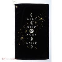 Moon Phase Stay Wild Moon Child Gift Idea Golf Towel thumb 0