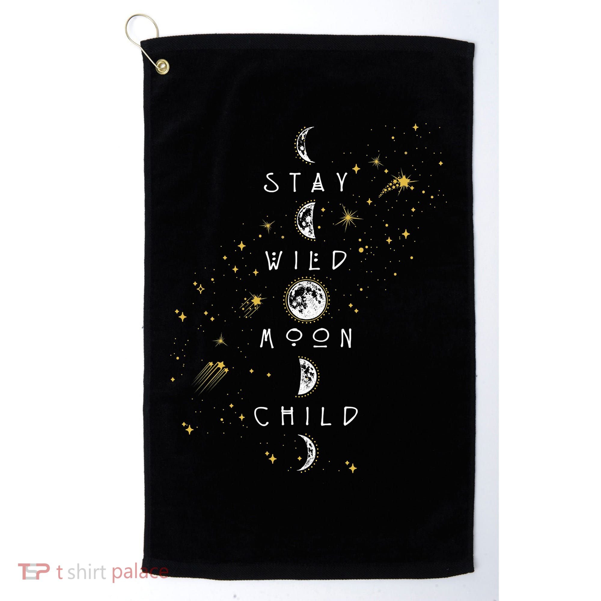 Moon Phase Stay Wild Moon Child Gift Idea Golf Towel