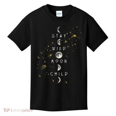 Moon Phase Stay Wild Moon Child Gift Idea Kids T-Shirt