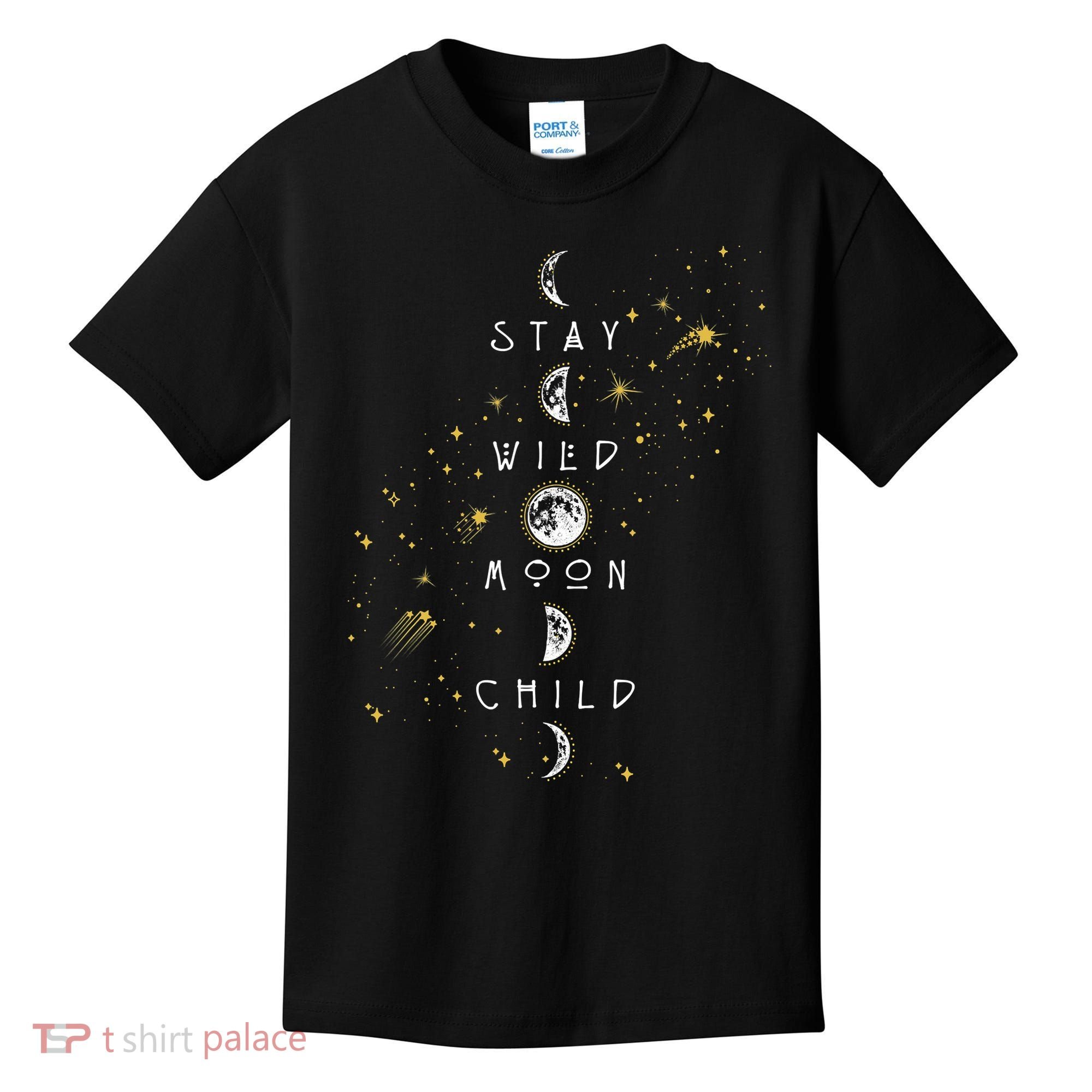 Moon Phase Stay Wild Moon Child Gift Idea Kids T-Shirt