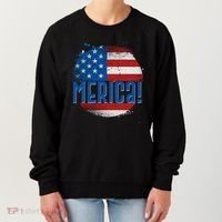 Merica Paint Splatter American USA Flag Women's Sweatshirt thumb 0