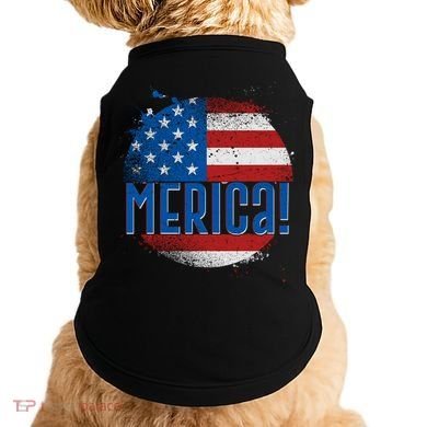 Merica Paint Splatter American USA Flag Doggie Tank