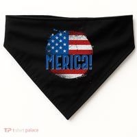 Merica Paint Splatter American USA Flag USA-Made Doggie Bandana thumb 0