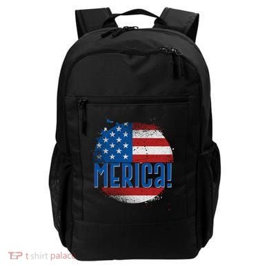 Merica Paint Splatter American USA Flag Backpack