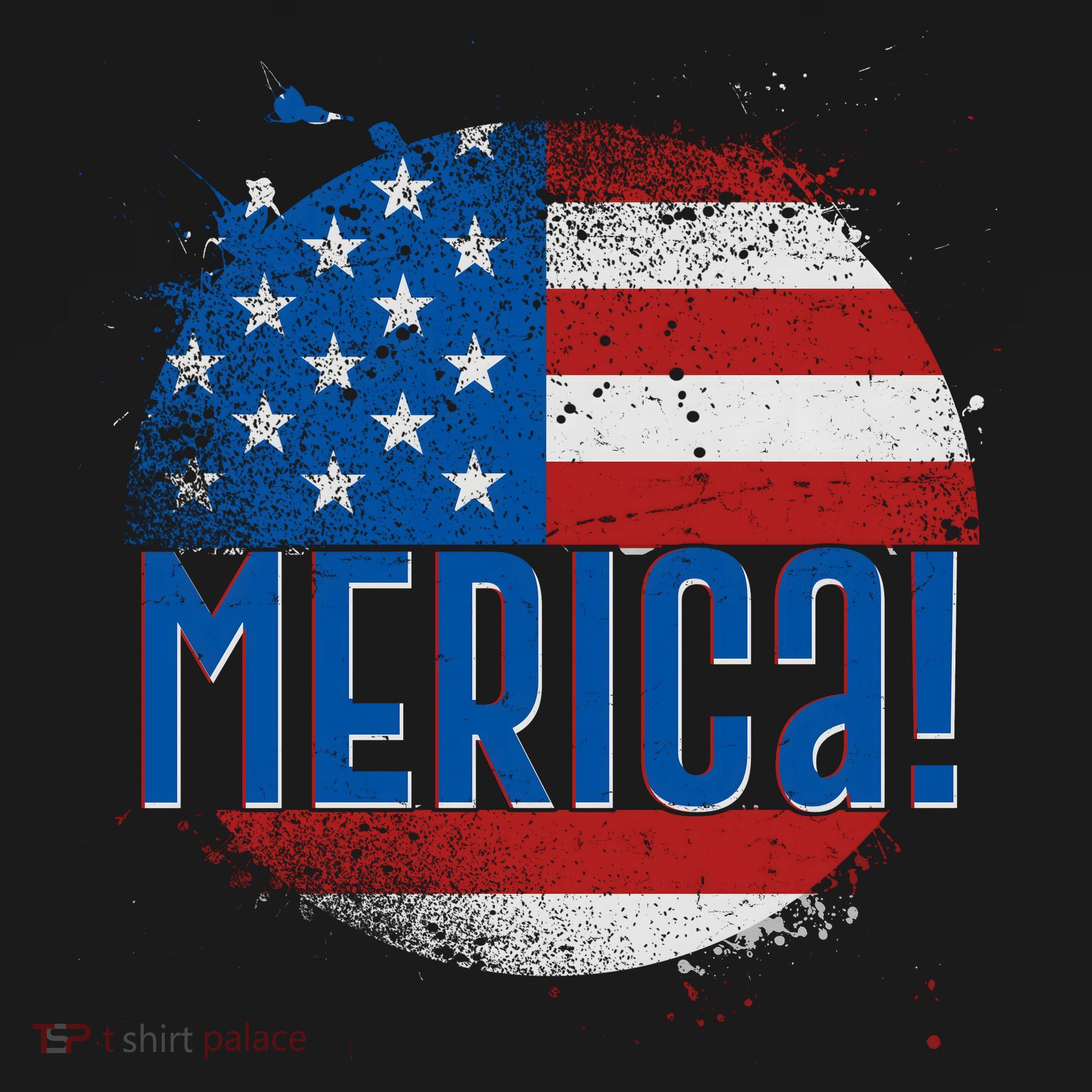 Merica Paint Splatter American USA Flag Backpack