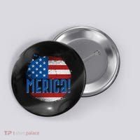 Merica Paint Splatter American USA Flag Button thumb 0