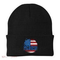 Merica Paint Splatter American USA Flag Beanie thumb 0