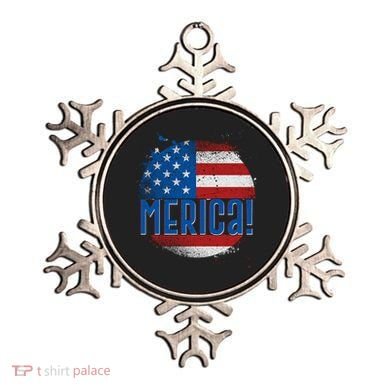 Merica Paint Splatter American USA Flag Ornament