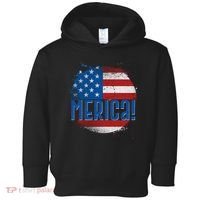 Merica Paint Splatter American USA Flag Toddler Hoodie thumb 0