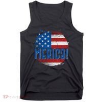 Merica Paint Splatter American USA Flag Tank Top thumb 0