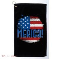 Merica Paint Splatter American USA Flag Golf Towel thumb 0
