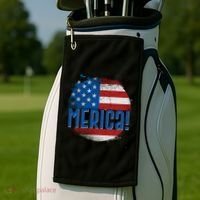 Merica Paint Splatter American USA Flag Golf Towel thumb 2