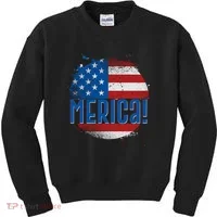 Merica Paint Splatter American USA Flag Kids Sweatshirt thumb 0