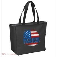 Merica Paint Splatter American USA Flag Tote Bag thumb 2
