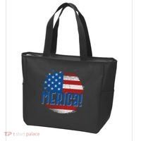 Merica Paint Splatter American USA Flag Tote Bag thumb 3