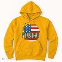 Merica Paint Splatter American USA Flag Hoodie thumb 0