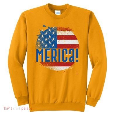 Merica Paint Splatter American USA Flag Sweatshirt