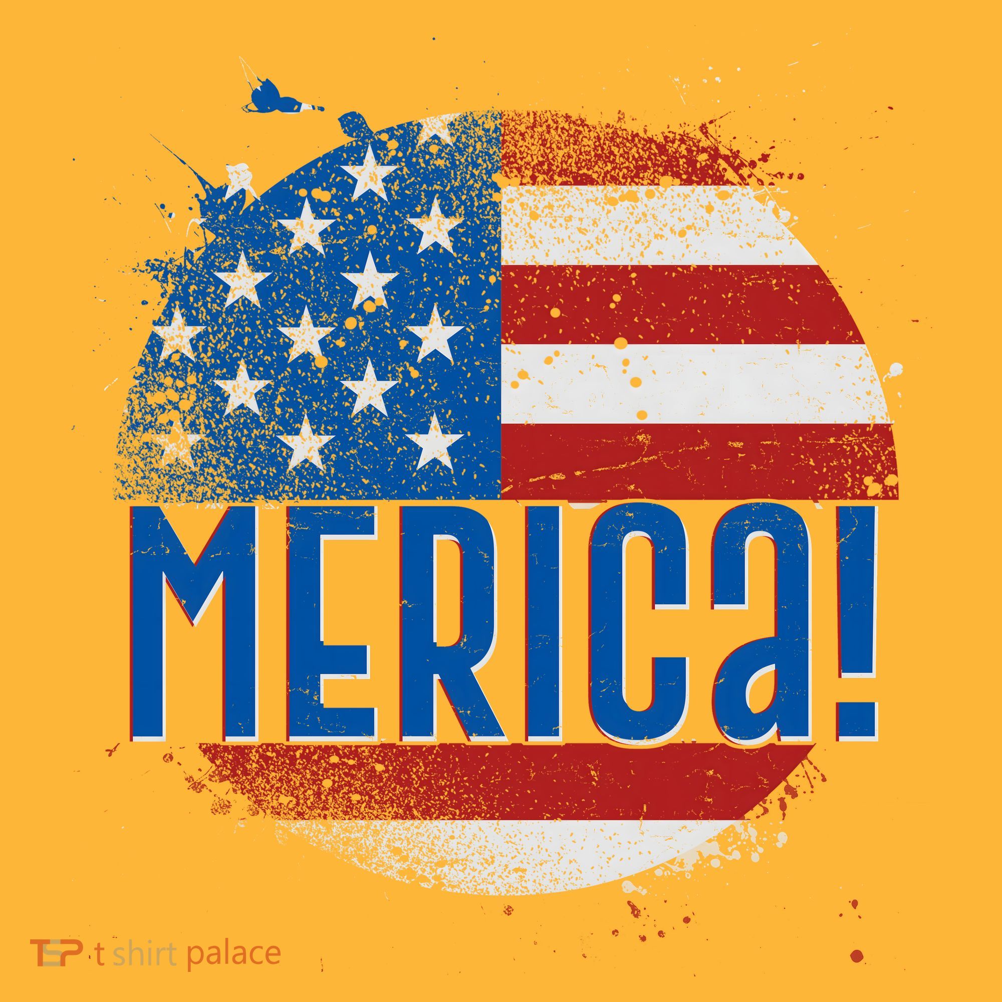 Merica Paint Splatter American USA Flag Pajama Set