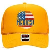 Merica Paint Splatter American USA Flag Hat thumb 0