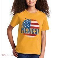 Merica Paint Splatter American USA Flag Kids T-Shirt thumb 2