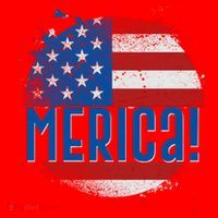 Merica Paint Splatter American USA Flag Santa Hat thumb 1
