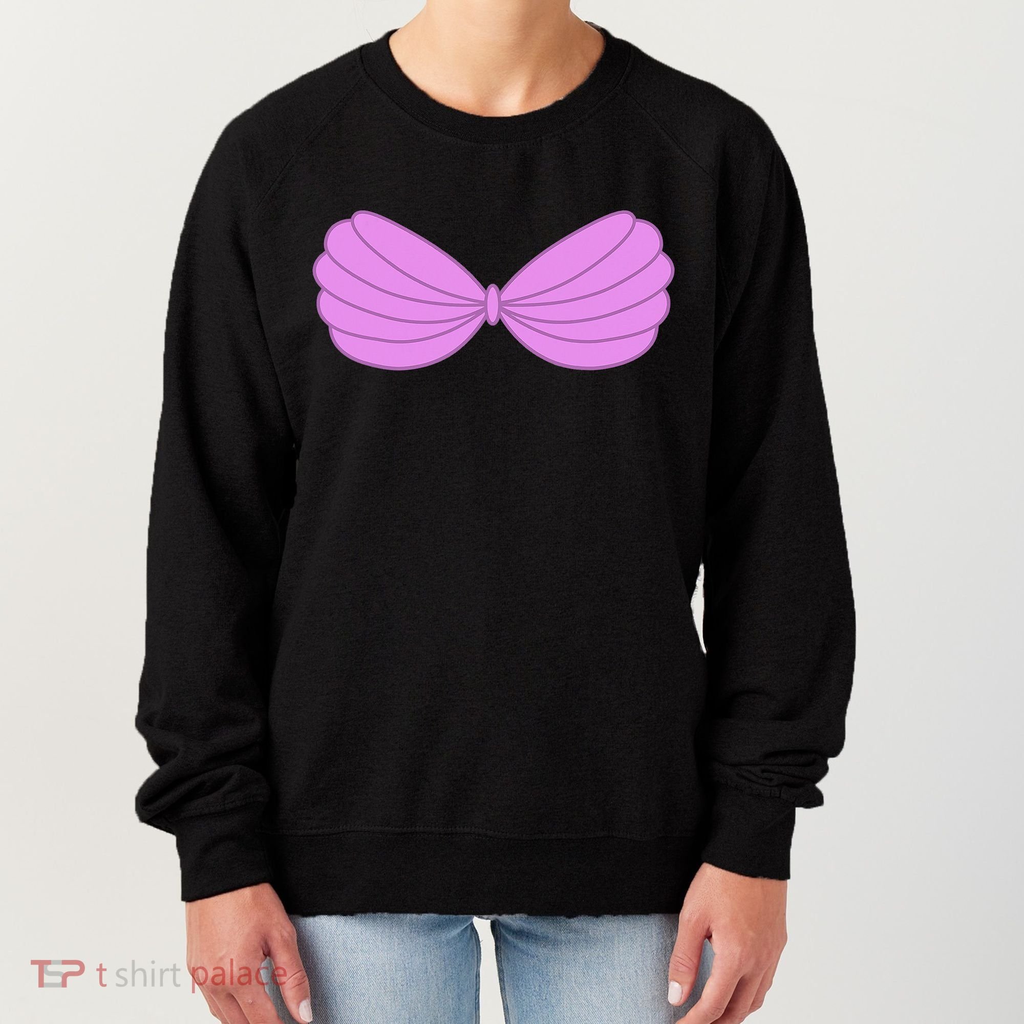 Mermaid Purple Seashell Bra Summer Halloween Love Women's Sweatshirt