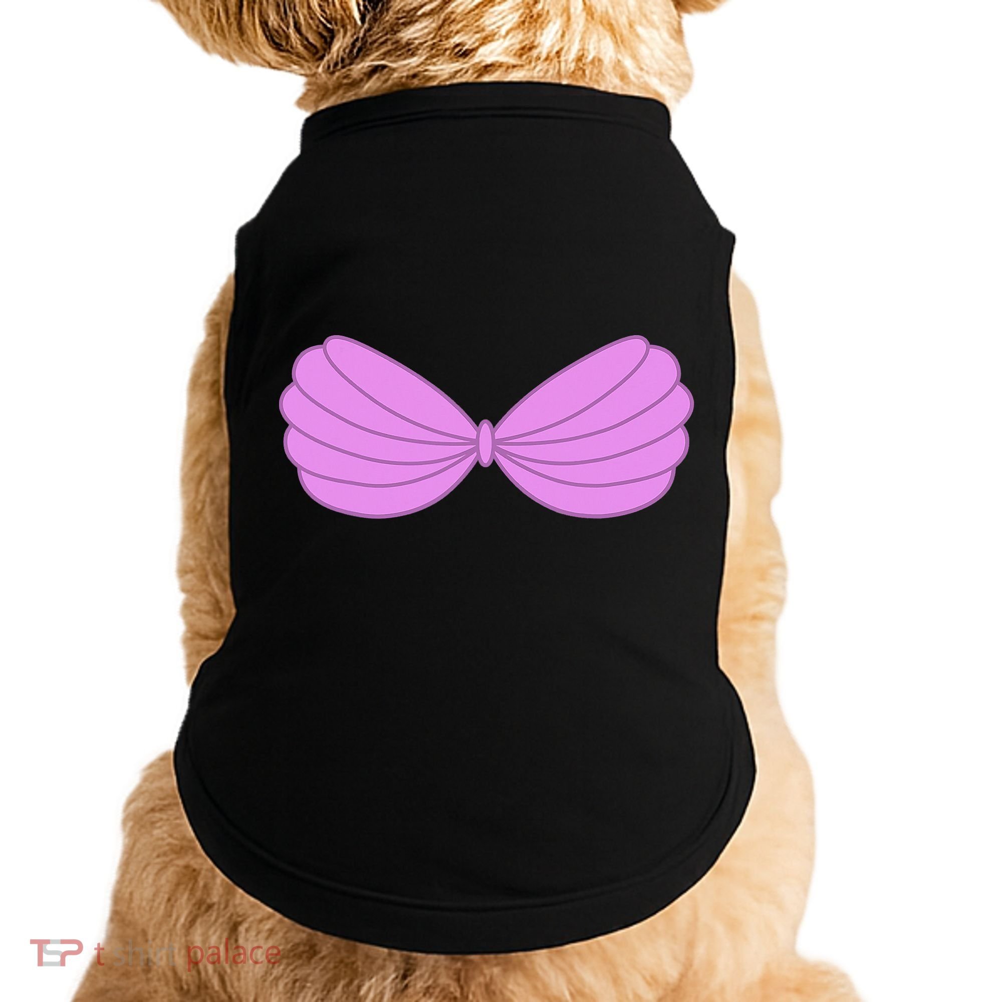 Mermaid Purple Seashell Bra Summer Halloween Love Doggie Tank