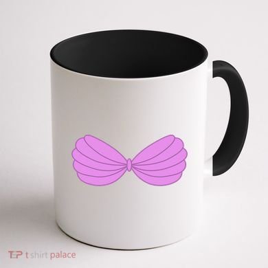Mermaid Purple Seashell Bra Summer Halloween Love Coffee Mug back