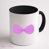 Mermaid Purple Seashell Bra Summer Halloween Love Coffee Mug thumb 1