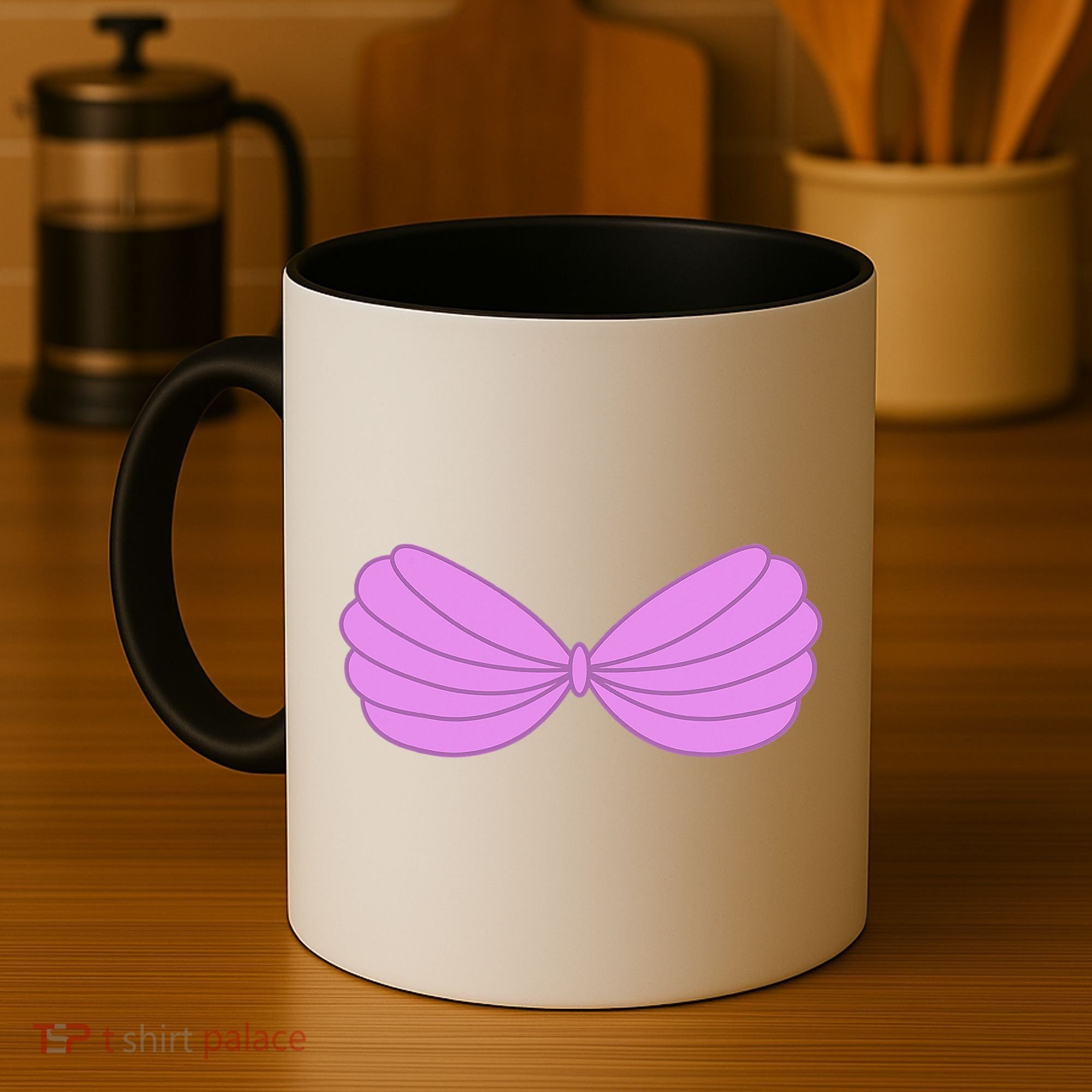 Mermaid Purple Seashell Bra Summer Halloween Love Coffee Mug