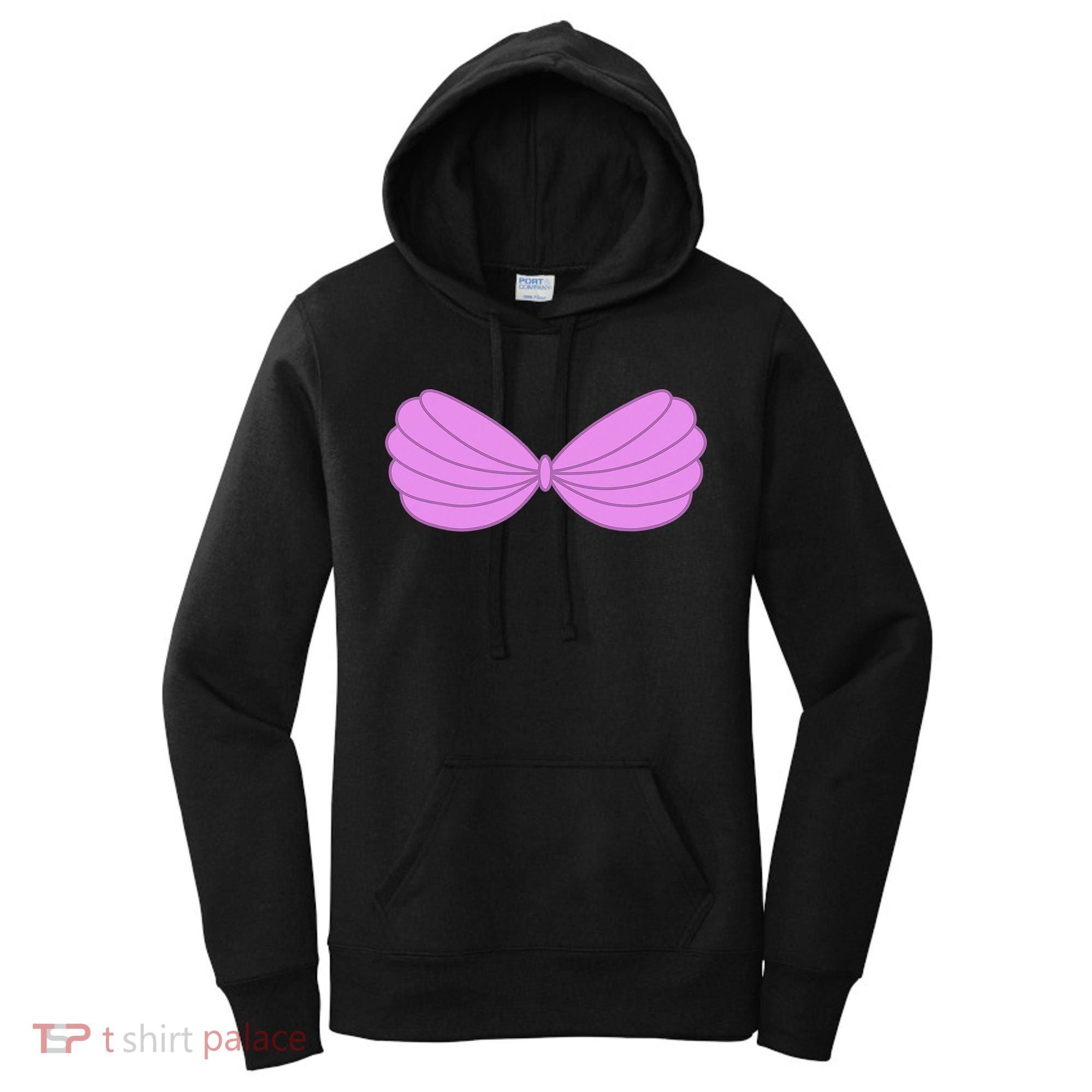 Mermaid Purple Seashell Bra Summer Halloween Love Women's Hoodie