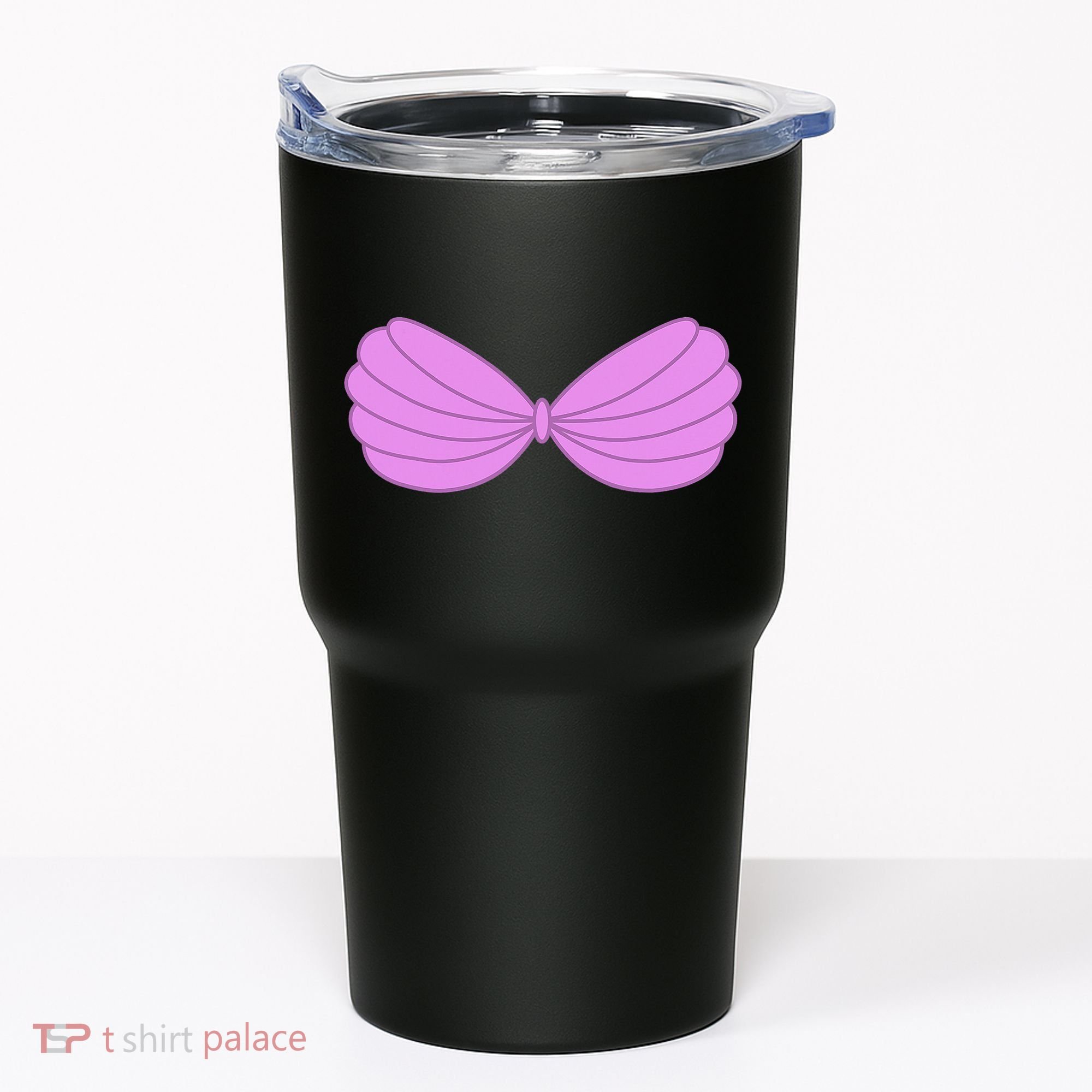 Mermaid Purple Seashell Bra Summer Halloween Love Tumbler