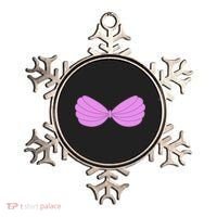 Mermaid Purple Seashell Bra Summer Halloween Love Ornament thumb 0
