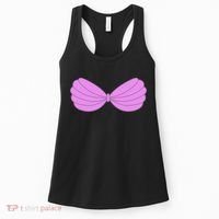 Mermaid Purple Seashell Bra Summer Halloween Love Women's Tank Top thumb 0