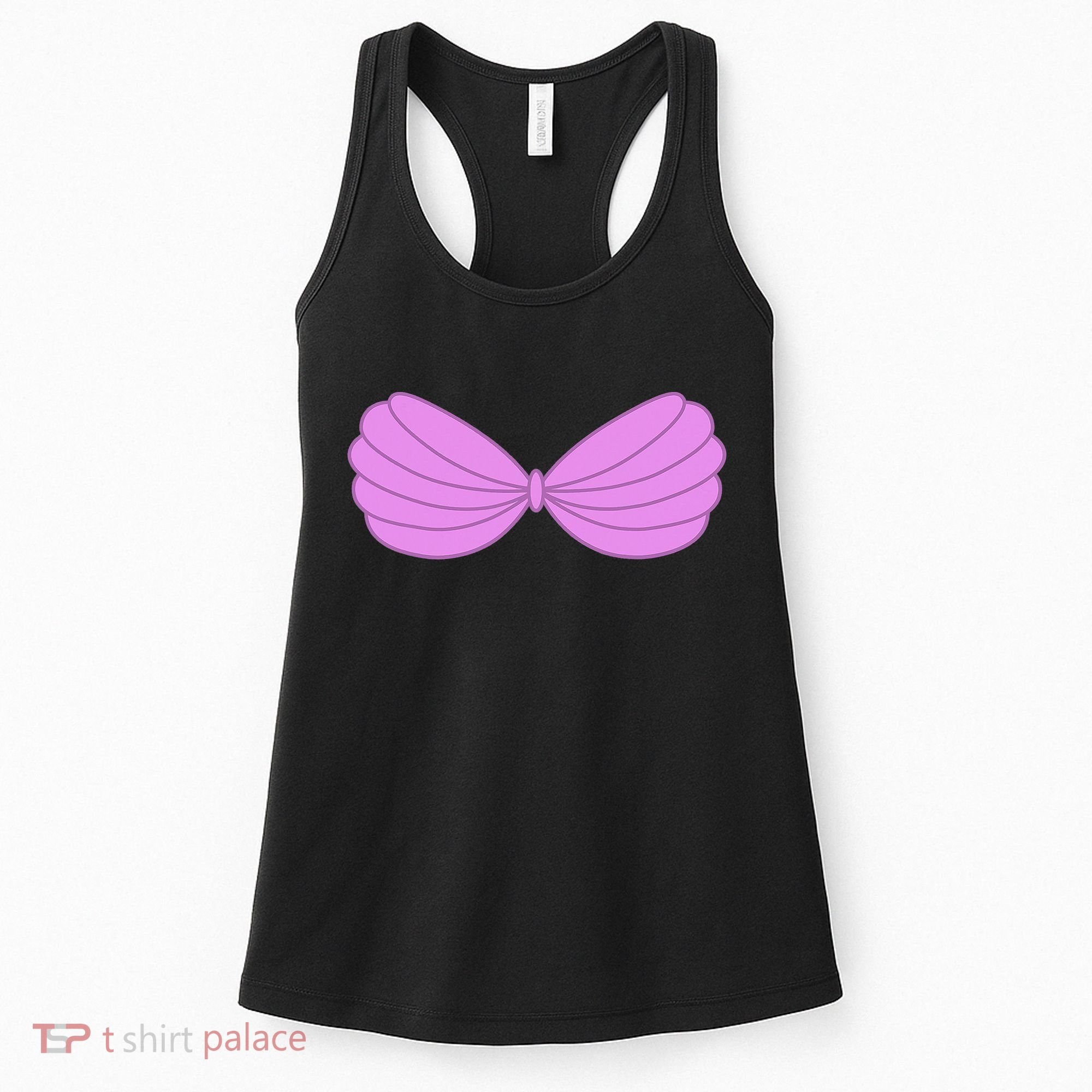 Mermaid Purple Seashell Bra Summer Halloween Love Women's Tank Top