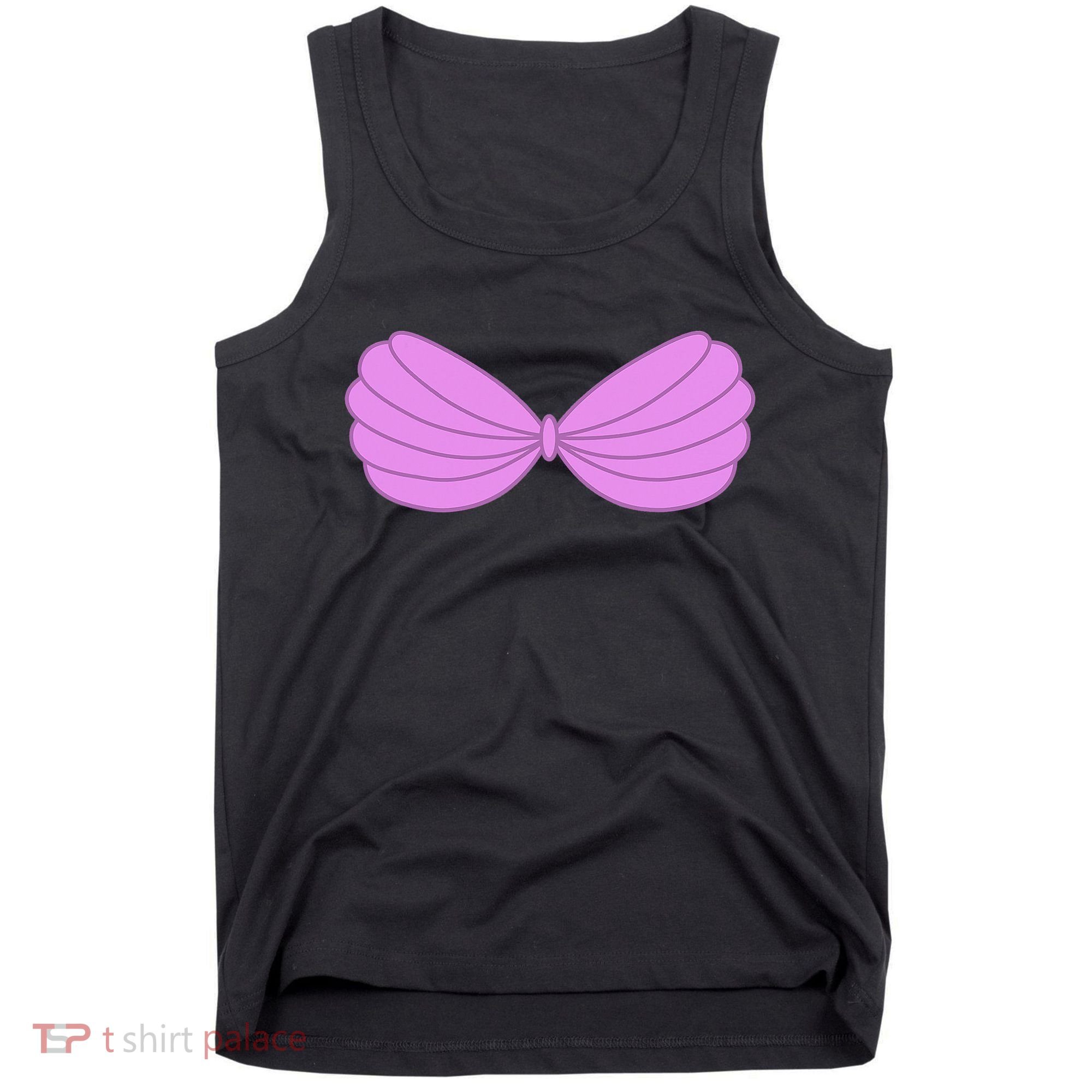 Mermaid Purple Seashell Bra Summer Halloween Love Tank Top