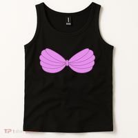 Mermaid Purple Seashell Bra Summer Halloween Love Tank Top thumb 2