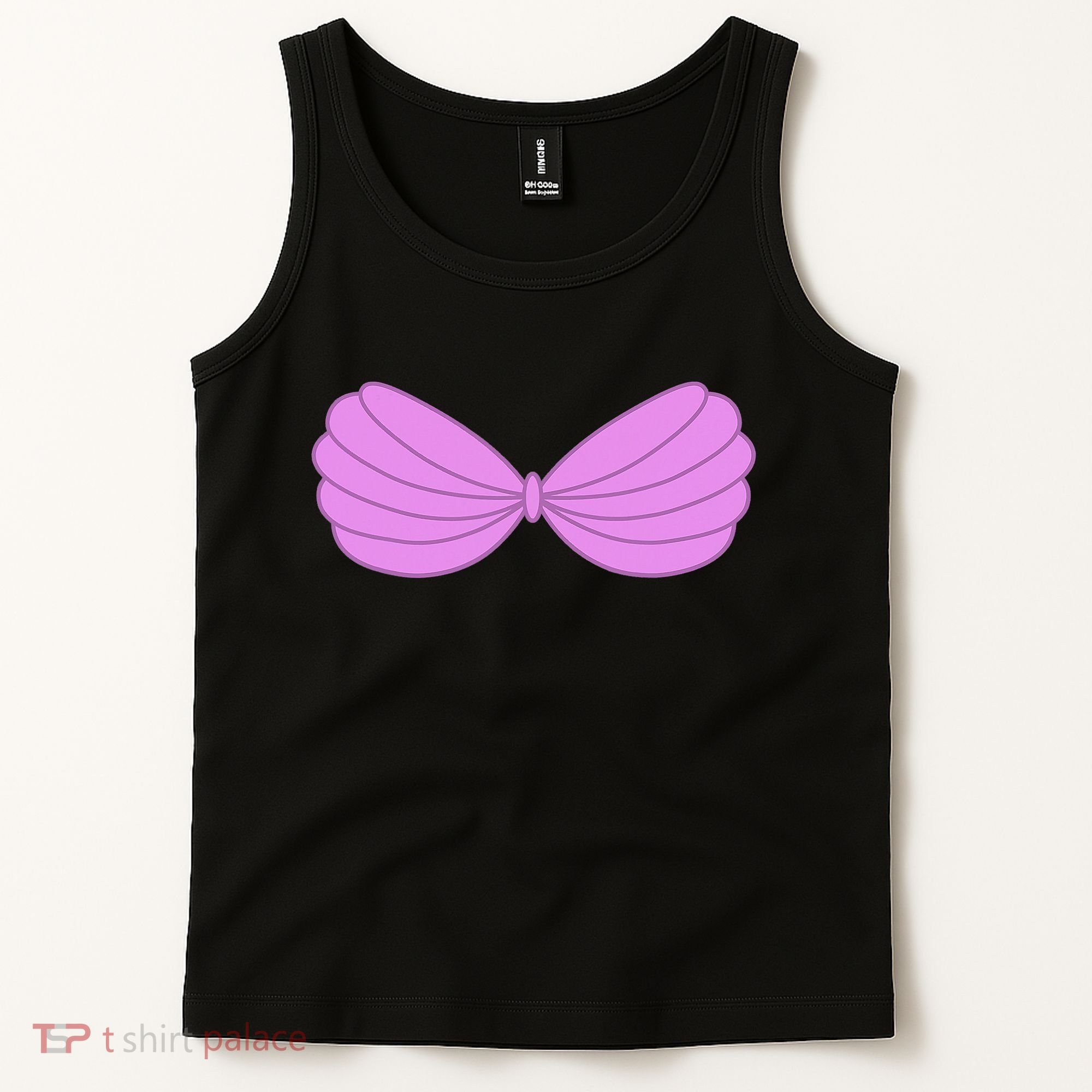 Mermaid Purple Seashell Bra Summer Halloween Love Tank Top