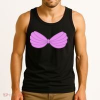 Mermaid Purple Seashell Bra Summer Halloween Love Tank Top thumb 3