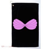 Mermaid Purple Seashell Bra Summer Halloween Love Golf Towel thumb 0