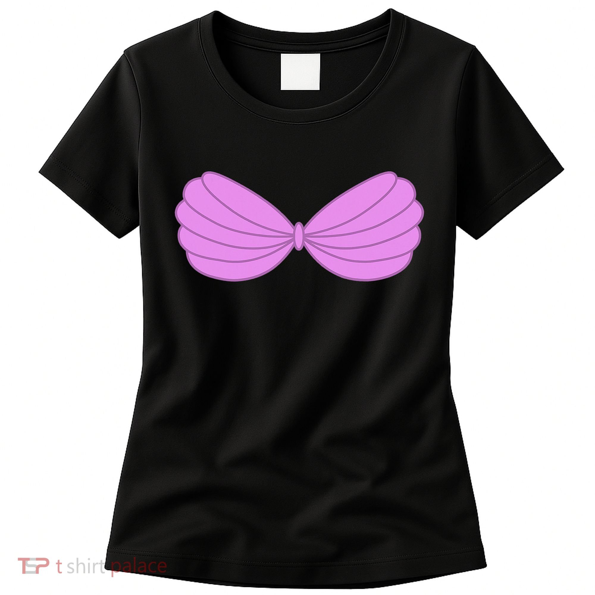 Mermaid Purple Seashell Bra Summer Halloween Love Women's T-Shirt