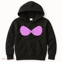 Mermaid Purple Seashell Bra Summer Halloween Love Kids Hoodie thumb 0