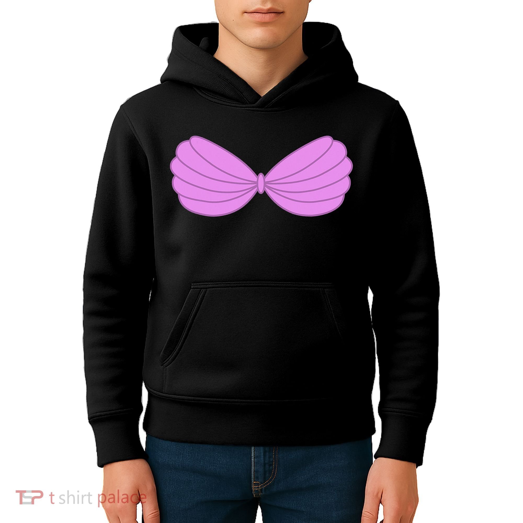 Mermaid Purple Seashell Bra Summer Halloween Love Kids Hoodie