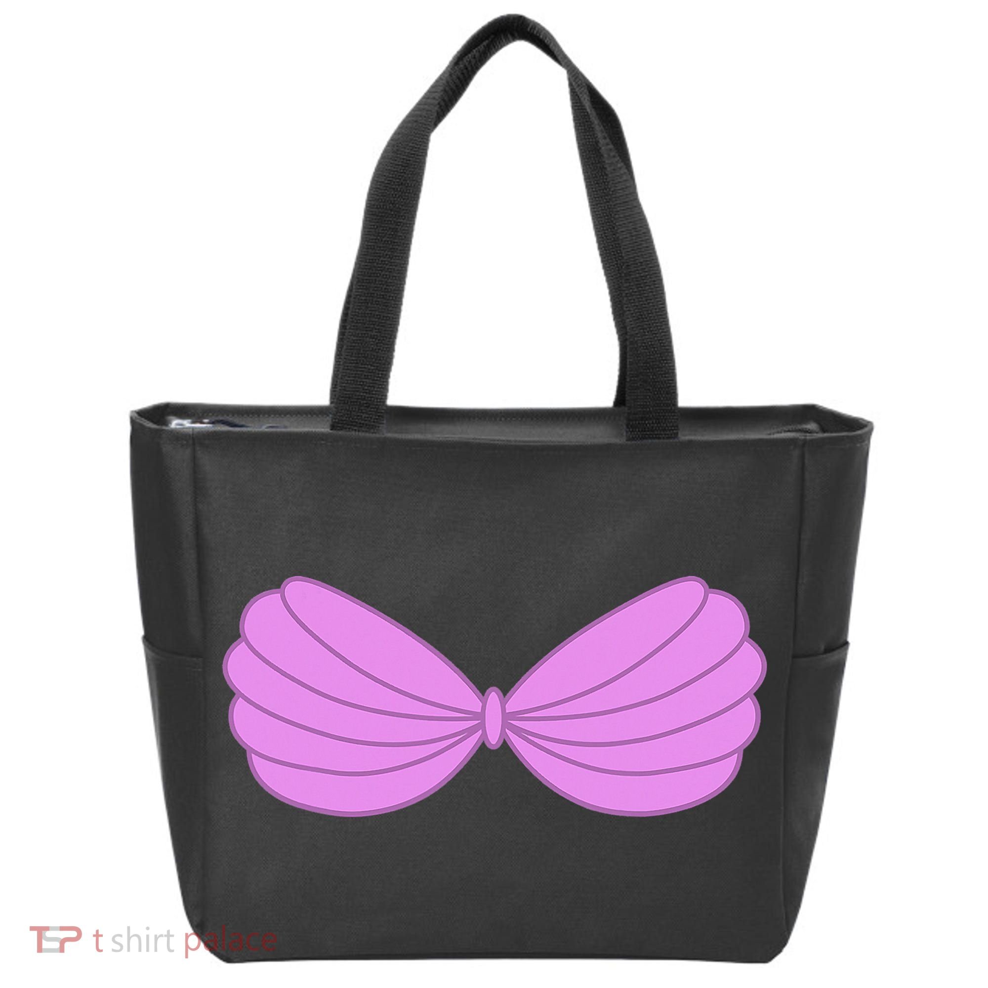 Mermaid Purple Seashell Bra Summer Halloween Love Tote Bag