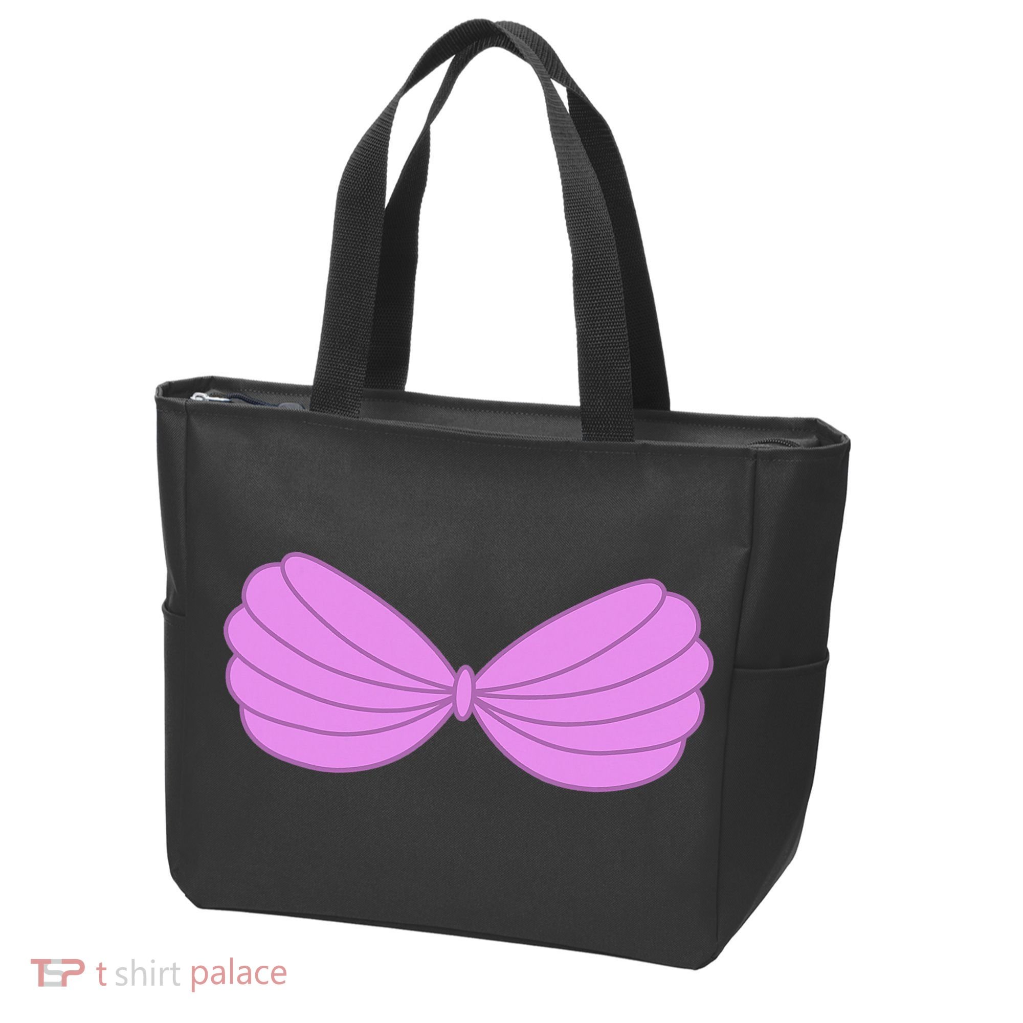 Mermaid Purple Seashell Bra Summer Halloween Love Tote Bag