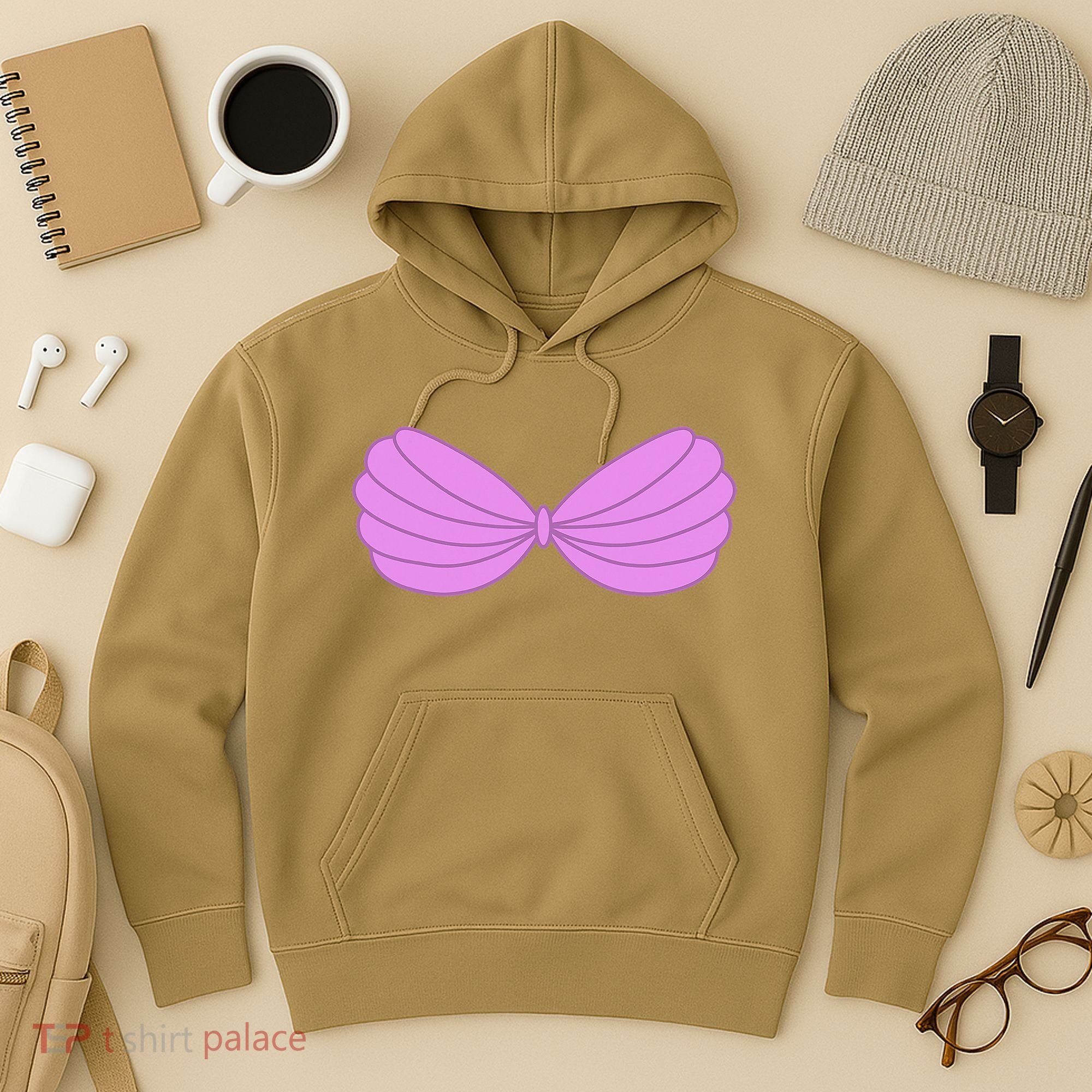 Mermaid Purple Seashell Bra Summer Halloween Love Hoodie