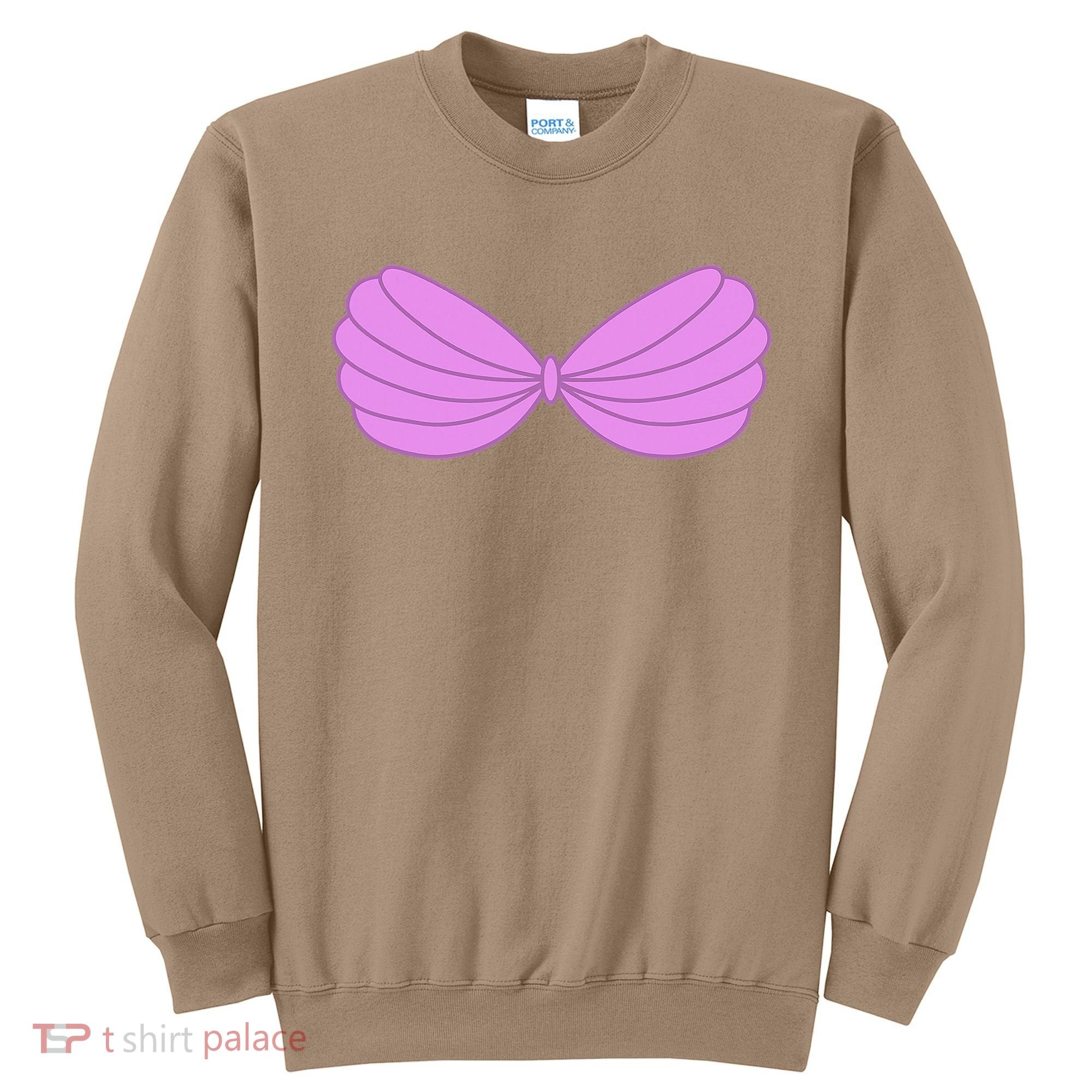 Mermaid Purple Seashell Bra Summer Halloween Love Sweatshirt